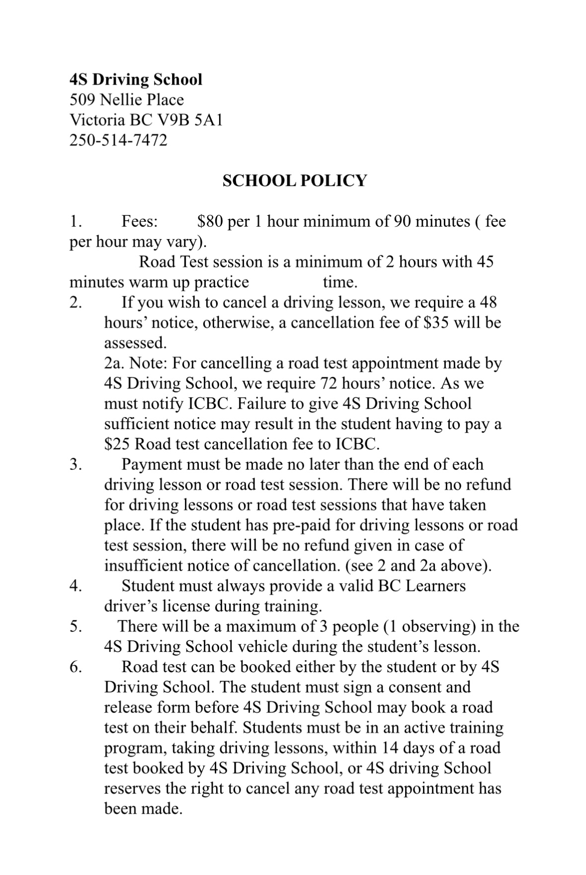 Professional Driving Instructor in Victoria, BC